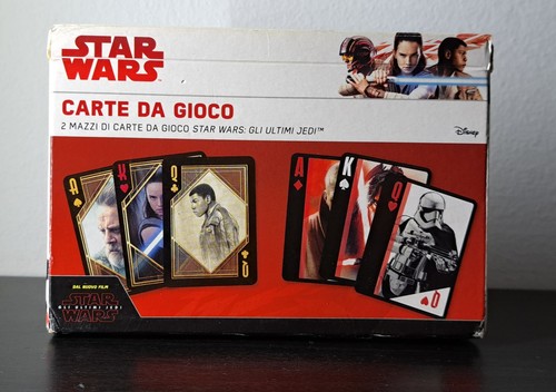 Star Wars carte da poker, 2 mazzi di carte da gioco "STAR WARS: GLI ULTIMI JEDI" - Foto 3 di 4