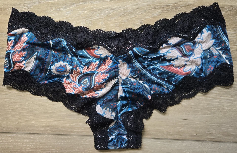 Nuevo con etiquetas Bragas Victoria's Secret Muy Sexy Estampadas Suave Satén Encaje Cheeky Lazo S Foto 2 de 3