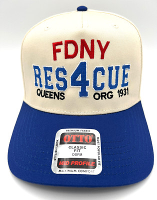 FDNY RESCUE CO 4 Cap Hat Snapback Custom Embroidery Fire Department New York