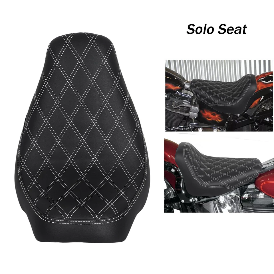 For Harley Softail Heritage Classic FLSTC Deluxe Rider Driver Solo Seat Cushion Foto 3 de 4