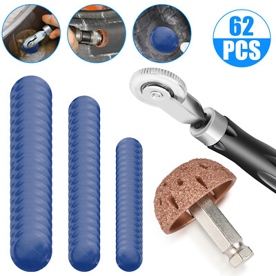 #ad 62Pcs Tire Repair Patches Kit Flat Punctures for Car Truck Motorcycle Plug Patch $19.98