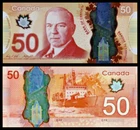 Canada 2012 P-109b $50 Dollar Polymer UNC