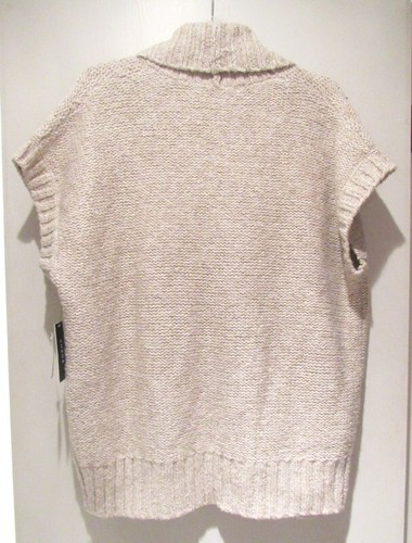 Damen Chaus ärmelloser Pullover Weste Hafer Heide Acryl Baumwolle Wolle XL - NEU - Bild 6 von 7
