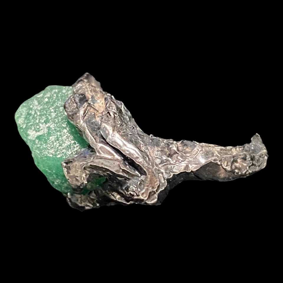 Anillo Aventurina Talla 7 Plata de Ley Rústico Brutalista Foto 4 de 4