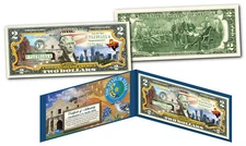 TEXAS Genuine Legal Tender $2 Bill USA Honoring America's 50 States