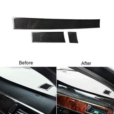 Carbon Fiber Dashboard Panel Decor Cover Trim For BMW E60 5 Series 2005-2010
