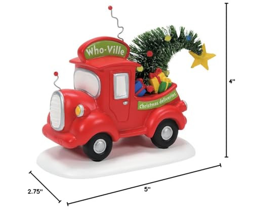 Dr. Seuss Grinch Village Accessories Who-Ville Christmas Deliveries Truck Figuri - Picture 8 of 8