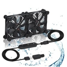 Dual 120mm Cooling Fan 10-Speed IPX5 USB 5V/DC 12V for USB/DC Dual 120mm Fan