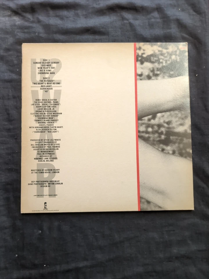 U2 War LP 1983 ILPS 9733 Island Records UK A1U/B2U TOWNHOUSE Vinyl K683 Foto 2 de 4