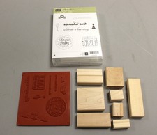 Stampin Up Celebrate With Us Stamp Set - Unmounted Wood - New