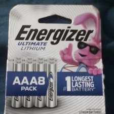 ENERGIZER ULTIMATE LITHIUM AAA 8-PACK 1 LONGEST LASTING BATTERY