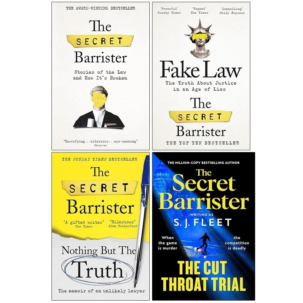 The Secret Barrister Collection 4 Books Set Fake Law, The Secret Barrister
