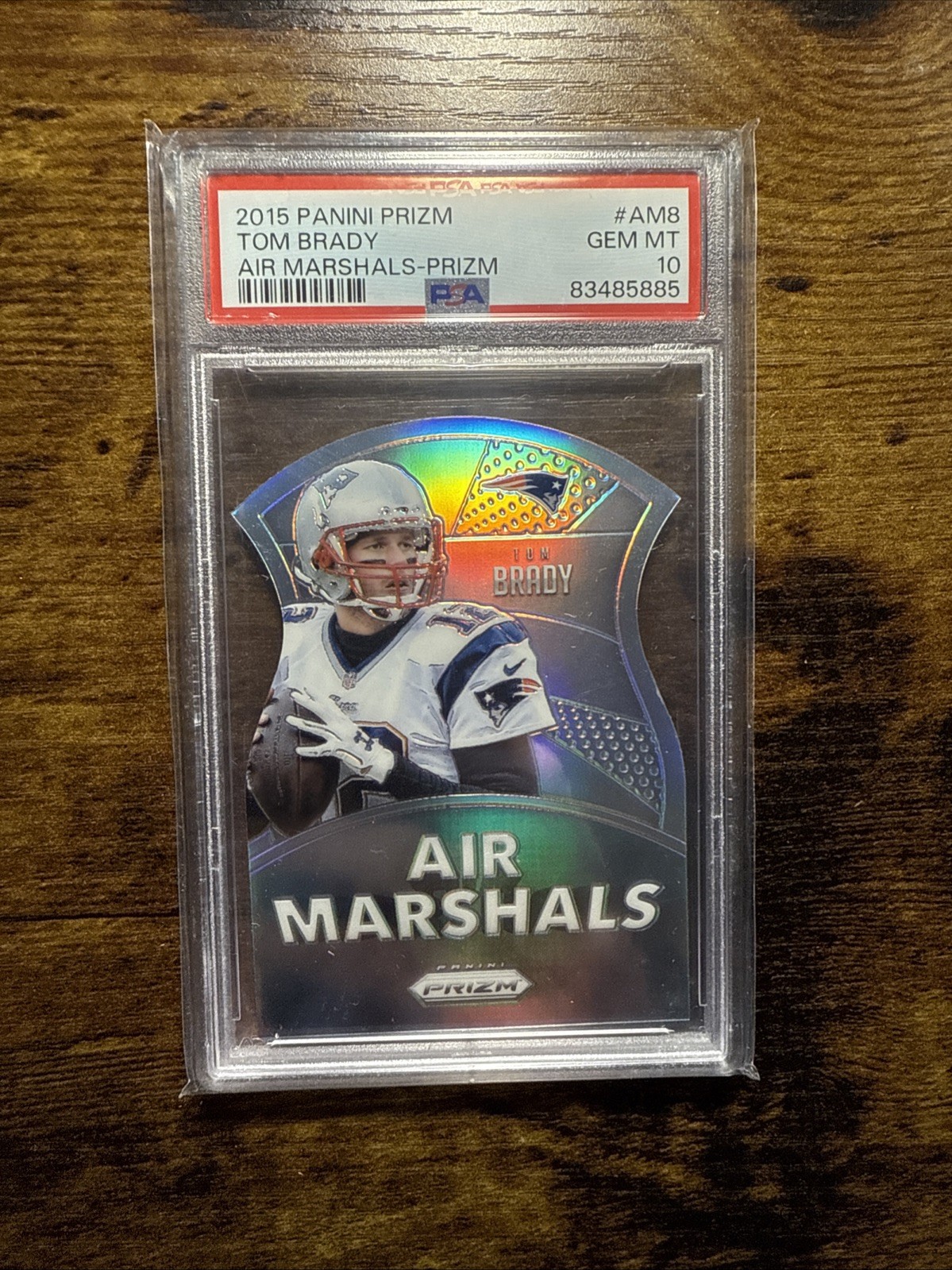 2015 PANINI PRIZM TOM BRADY AIR MARSHALS SILVER PRIZM #AM8 PSA 10