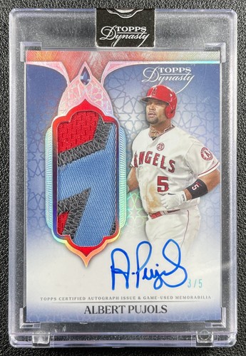 ALBERT PUJOLS 2025 TOPPS DYNASTY #DAPB-AP1 GAME-USED PATCH AUTO SILVER 3/5