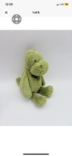 Carters Green Dinosaur Plush Baby Lovey Toy Spiked 10"