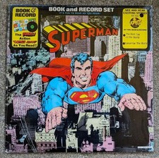 Superman Unopened New Power Records Book  Record Lp 1975 Free Shipping