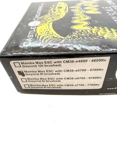 Vintage Castle Creations MAMBA MAX Brushless ESC/5700kv Motor Combo New In Box - Picture 3 of 5