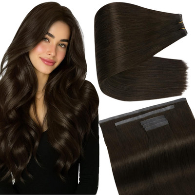 Full Shine Butterfly Weft Hair Extensions 20 Inch 100G 5 Pcs Invisible Hole