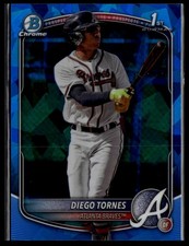 2025 Bowman Chrome Sapphire Diego Tornes #BCP-214 1st Atlanta Braves
