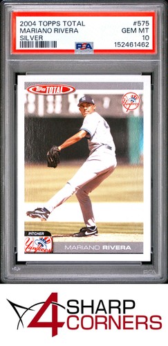 2004 TOPPS TOTAL SILVER #575 MARIANO RIVERA HOF POP 2 PSA 10