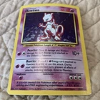 Pokemon Base Set Mewtwo Holo Rare Card 10/102 Lv 33 vintage