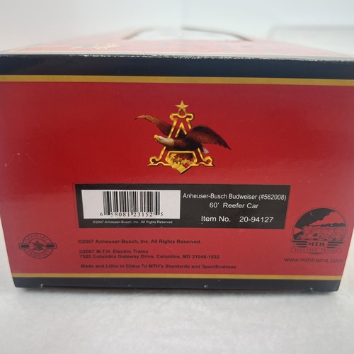 MTH Premier 20-94127 Anheuser Busch Budweiser 60’ Beer Reefer O NEW #562008 - Picture 15 of 15