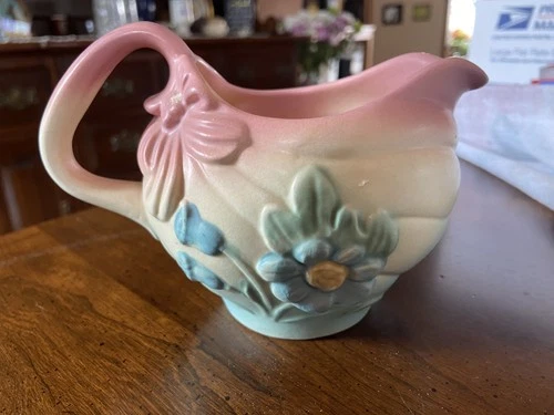 Vintage Hull Pottery Pink/blue flowers creamer