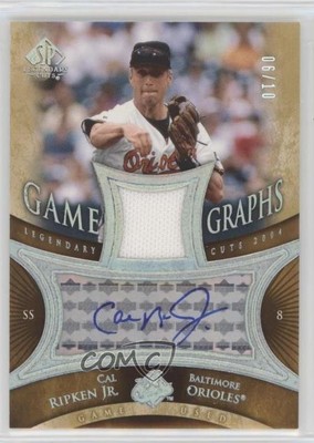 2004 SP Legendary Cuts Game Graphs Spectrum Foil 6/10 Cal Ripken Jr Auto HOF 7xr