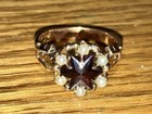 Antique Victorian 14k Gold Garnet Ring Size 5 Vintage Jewelry 1800’s Ten Carat — photo 8