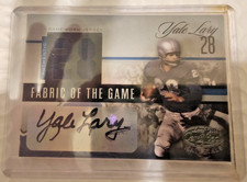 2006 Leaf Certified Yale Lary Fabric Of The Game Patch Auto #/28 HOF Autograph