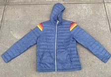 Marine Layer Lost & Found Multicolor Zippered Hooded Jacket Size Medium