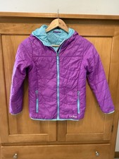 ll bean girls winter jacket Thin Comfortable Puffer Magenta  Teal