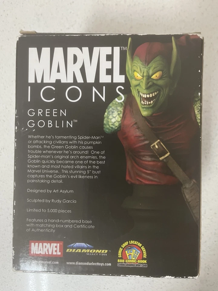 Mini Busto Duende Verde Iconos Marvel Limitado a 5000 Nuevo Sin usar, en caja Foto 3 de 3
