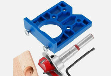 For Kitchen Cabinet Doors Concealed Hinge Hole Jig+Saw Drill Bit Tool Set 35MM