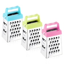 3Pcs Mini Grater Small Cheese Stainless Steel Box with Handle Efficient Kitchen