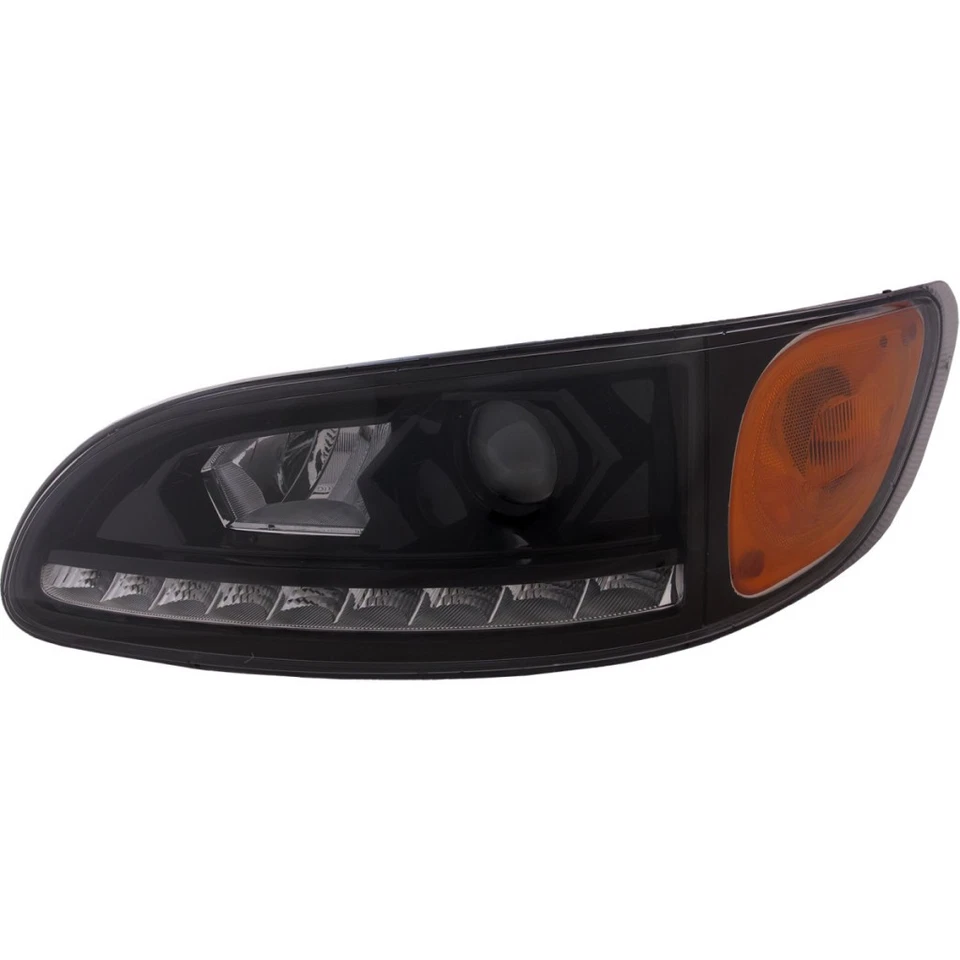 Faro lado del conductor Peterbilt 337 2010-2014 con LED DRL negro Foto 4 de 4