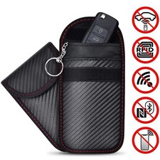 Faraday Cage Car Key Signal Blocker Case RFID Blocking Pouch Keyless Fob Bag