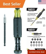 Impact Rated Multi-Bit Screwdriver Set with Cushion Grip - 14-in-1 Convenience