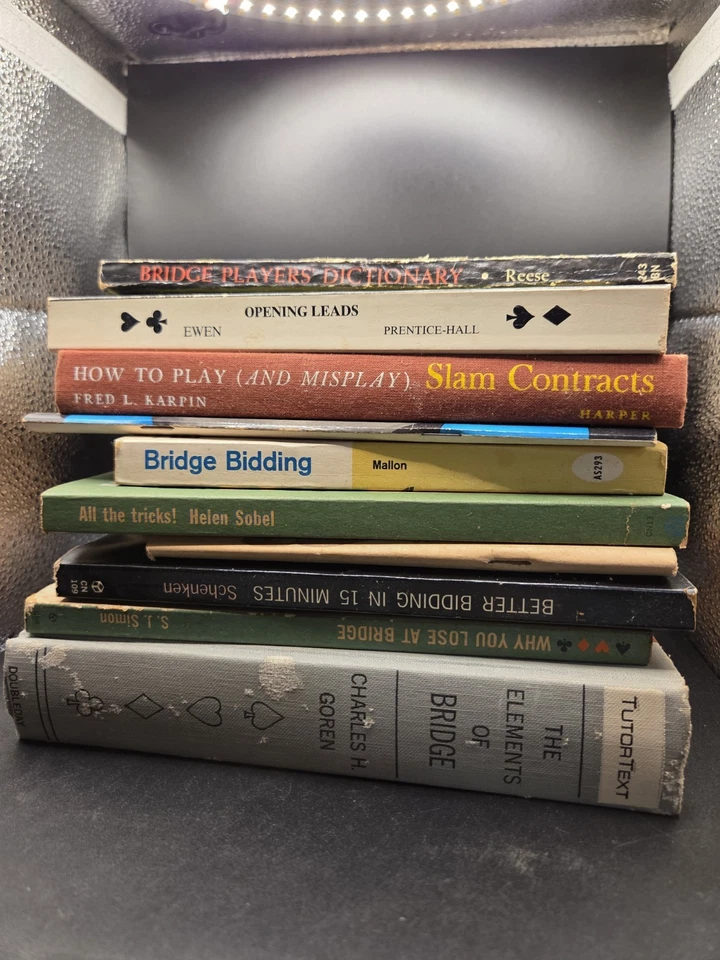 Lot Of 10 Vintage Bridge Instructional Game Play Books Intermediate/ Advanced Foto 2 de 4