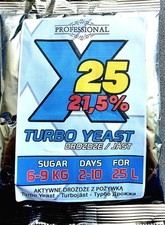 X-pure TURBO YEAST 21.5%  High Alcohol , Spirit , Vodka  Making 25L