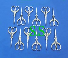 36 EMBROIDERY SCISSORS 3.5" GOLD PLATED SEWING CRAFT FS-001 G