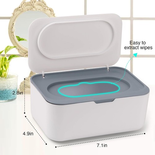 Baby Wipes Dispenser Holder Baby Adult,Keeps Wet Tissue Fresh, Non-Slip Case - Picture 3 of 11