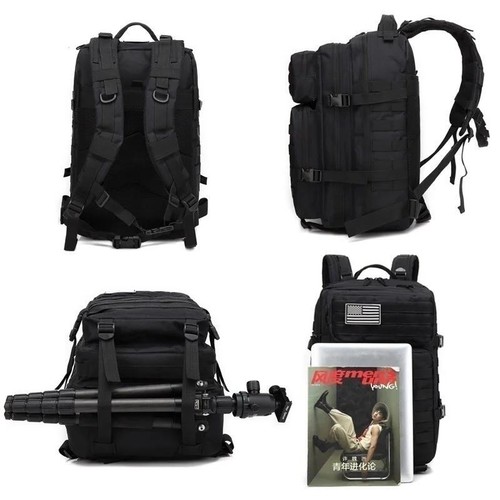 Borsa Sportiva Zaino Palestra Multicolore Poliestere Militare Impermeabile 30-50L Medium - Foto 5 di 41