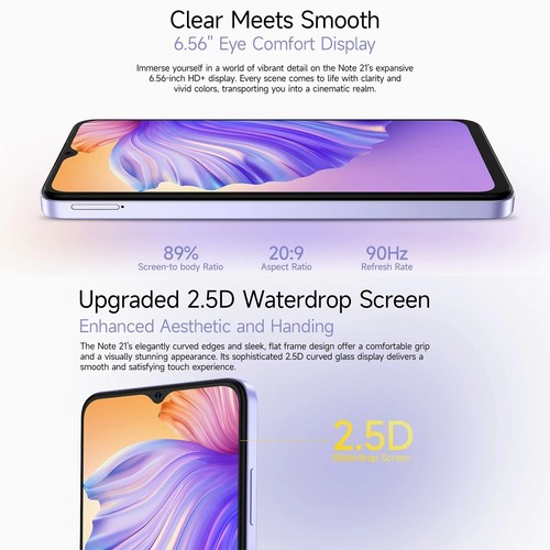 Ulefone Note 21 4G Smartphone Android 14 8G+128GB 5000mAh 13MP Camera 6.56 Inch - Picture 3 of 9