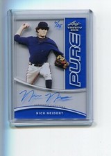 2015 Leaf Trinity Pure Glass Autographs Blue Nick Neidert Auto 6/25