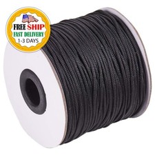 1.5mm 100 Yard Black Nylon Cord Wind Chime Cord Replacement Braided Blind String