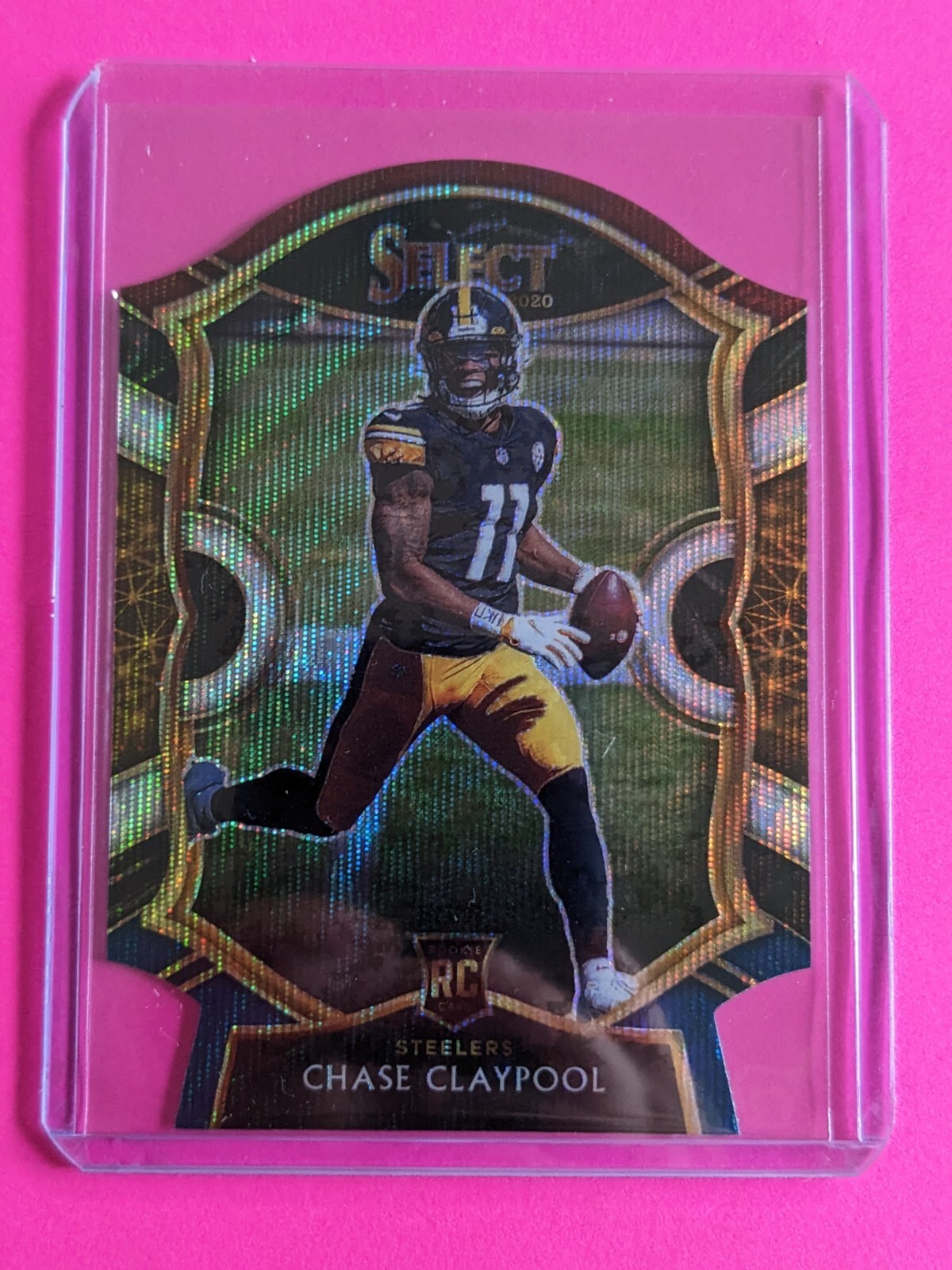 2020 Panini Select Chase Claypool Tri-Color Die Cut #70 Steelers🔥