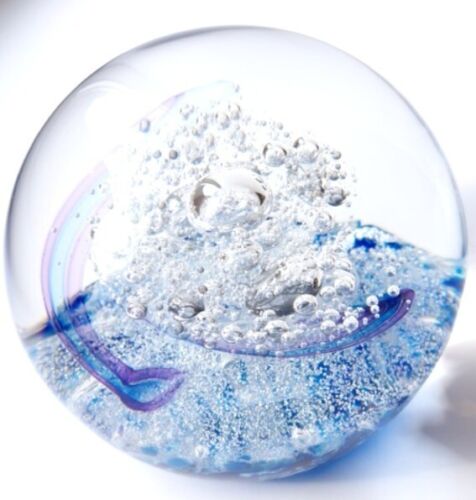 Selkirk Glass paperweight 'SEA MIST' 1993 Vintage Magnum Ltd Edition 09/500