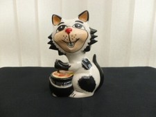 LORNA BAILEY ART DECO PROTOTYPE COLOURWAY CAULDRON CAT FIGURE HAND PAINTED