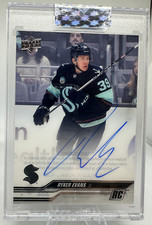 2023-24 Upper Deck Clear Cut RYKER EVANS RC Autograph- Seattle Kraken #CC-RE
